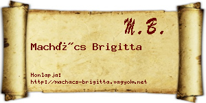 Machács Brigitta névjegykártya