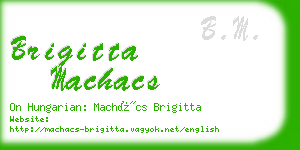 brigitta machacs business card